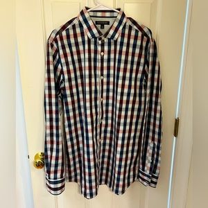 Banana Republic Plaid Cotton Dress Shirt
